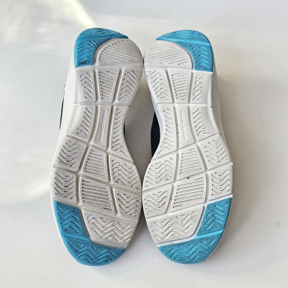 Skechers Hands Free Swift Fit Navy Sneakers Arch Comfort Womens 8